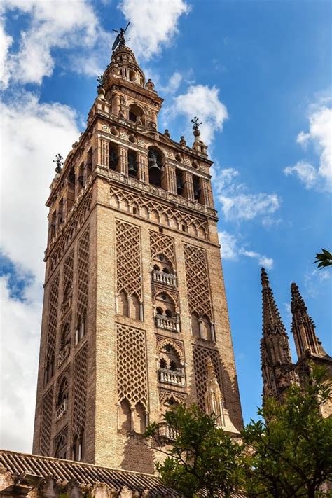 Giralda Bell Tower Seville Cathedral Spain Stock Image Image Of