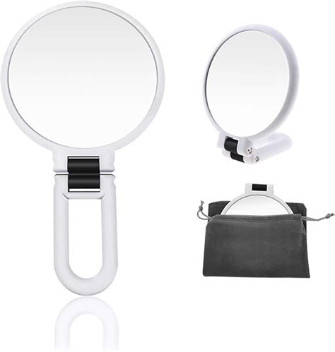 15x Magnifying Handheld Mirrortravel Folding Double Sided Pedestal Makeup Mirror