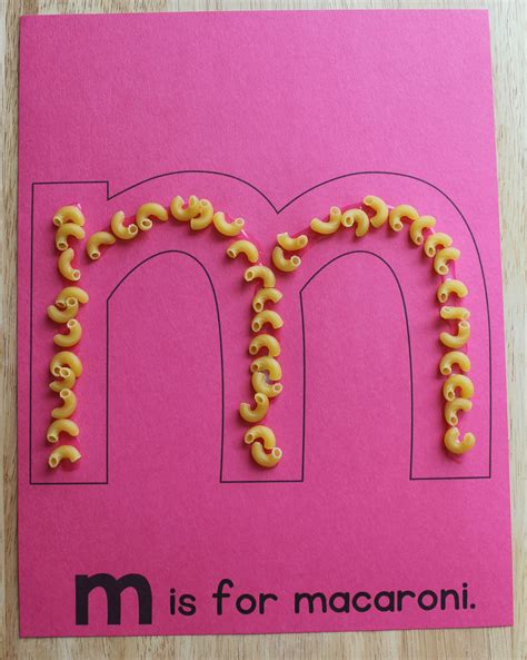 M Is For Macaroni Uppercase And Lowercase Abc Pages For Alphabet And