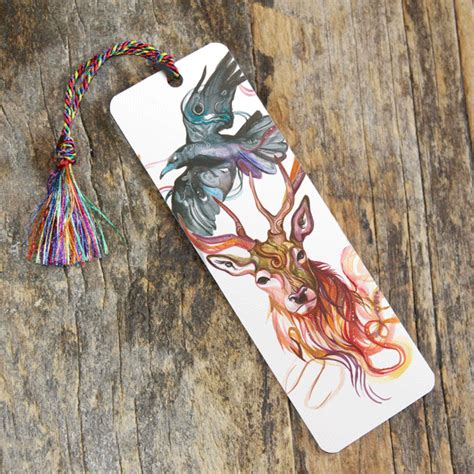 Stag And Raven Bookmark From Katy Lipscomb In 2021 Creative Bookmarks