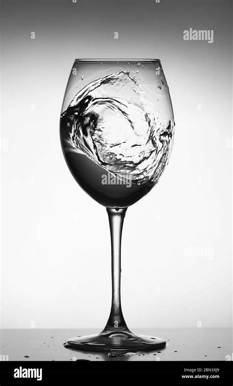 A Splash Of Water In A Glass Wine Glass Water Splash In Glass On
