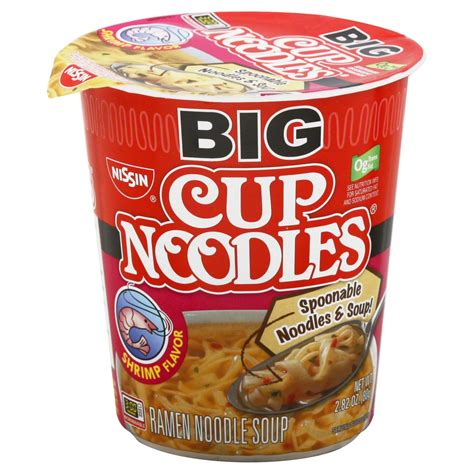 Nissin Big Cup Noodles Shrimp Flavor Ramen Noodle Soup Shop Soups