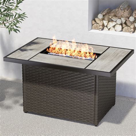 Buy Grand Patio Outdoor 43 Inch Csa Safety Approved Fire Pit Table 50000 Btu Rectangle Propane