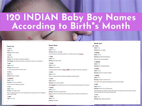 120 Unique Indian Name For Indian Baby Boy Names Based On Etsy