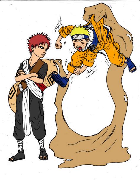 Gaara And Naruto Fighting By Cloud Ff7 On Deviantart