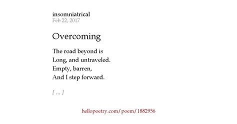 Overcoming By Insomniatrical Hello Poetry