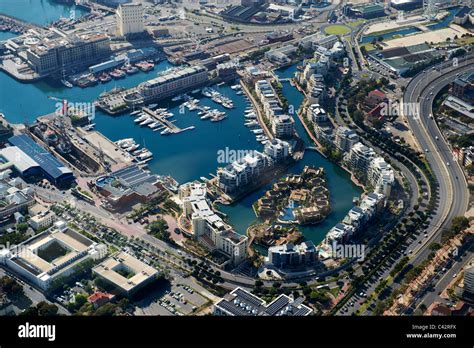 Aerial View Of The Waterfront Marina In Cape Town South Africa Stock