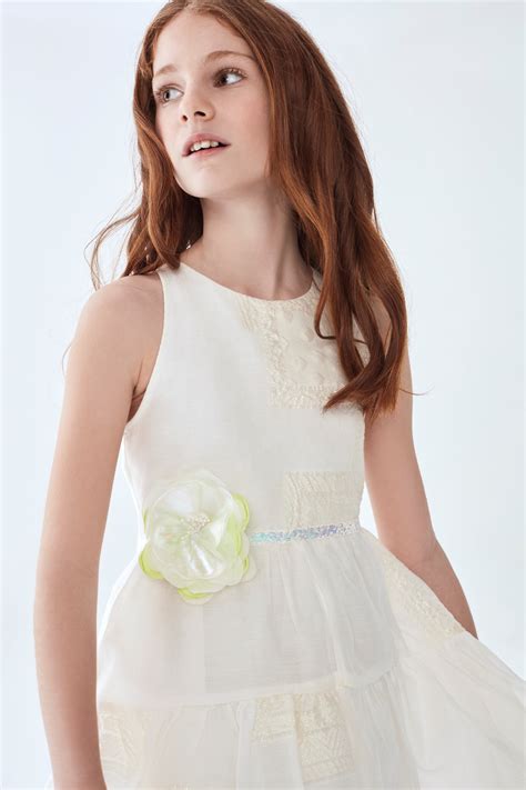 Kız Çocuk Beyaz Elbise 4183 Bandg Store
