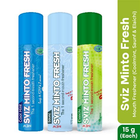 Smyle Sviz Minto Mouthfreshner Spray 15 Gm Pack Of 3s Cool Mint
