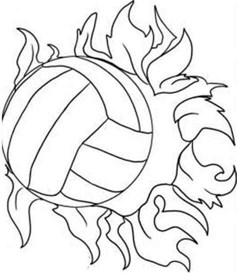 Printable Volleyball Coloring Pages