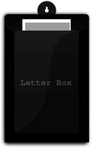Kotak hitam иконки ( 2541 ). Ilustrasi vektor kotak surat hitam dan putih | Domain publik vektor