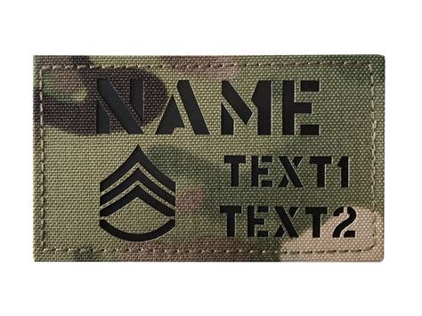 Buy Custom Multicam Ocp Ir Us Army Rank Id Blood Type Name Tags Ir