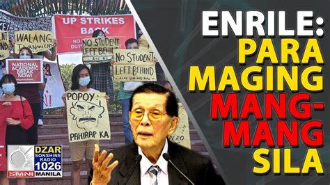 Enrile Pabayaan Na Wag Mag Aral Para Maging Mangmang Sila Youtube