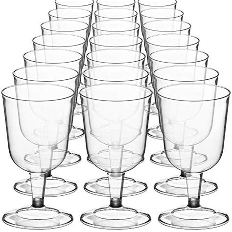 Decorrack 24 Wine Glasses 6 Oz Plastic Party Wine Cups Perfect For Outdoor Parties Weddings