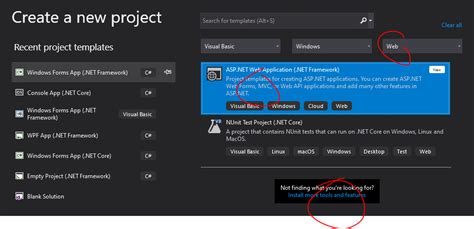 asp.net - I cannot create Web Application in Visual Studio 2019 - Stack