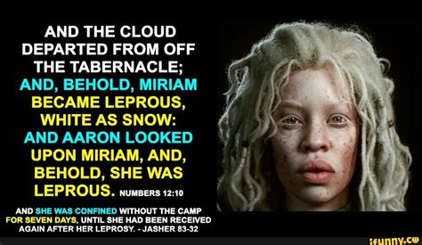 And The Cloud Departed From Off The Tabernacle And Behold Miriam