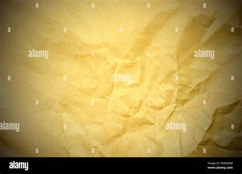 Old Brown Crumpled Paper Texture Background Stock Photo Alamy
