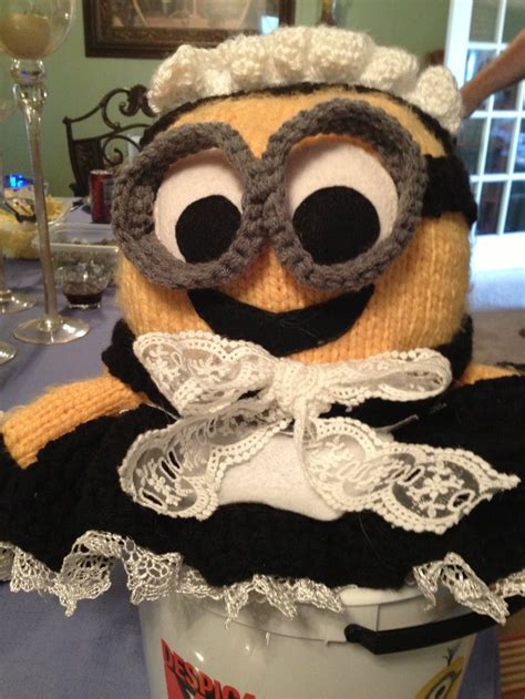French Maid Minion Complete Knit Or Crochet Cute Halloween Wreath
