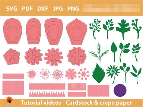 Svg Cricut Free Paper Flower Templates Free Svg Cut Files Create