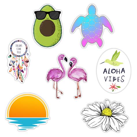 Cute Aloha Beach Stickers Pack Aesthetic Stickers for Hydro flask ...