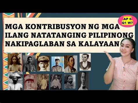 Ap 6 Q1 Mod7 Natatanging Pilipinong Nakipaglaban Para Sa Kalayaan Pdf 6