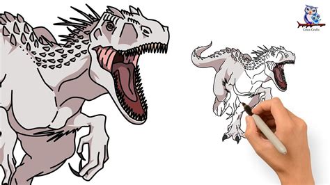 How To Draw Indominus Rex Jurassic World Evolution Step By Step
