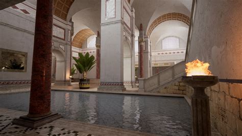 Artstation Roman Bathhouse Malte Szellas Palace Interior Mansion Interior Interior Art