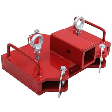 2 Forklift Towing Attachment — Trailer Hitch Receiver For Dual Pallet