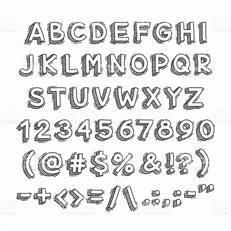 Hand Lettering Numbers