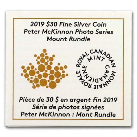 Buy 2019 Canada 2 Oz Ag 30 Peter Mckinnon Photo Series Mount Rundle