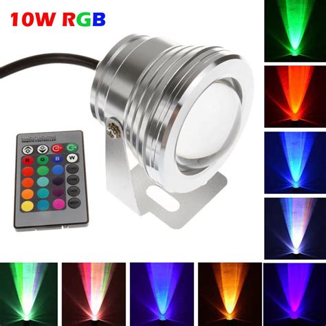 Super Bright Waterproof 10w Rgb Underwater Led Light Outdoor 16 Color