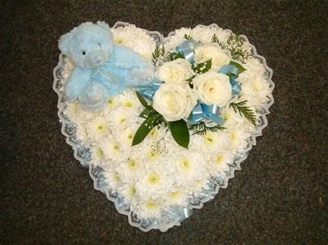 Baby Boy Heart Funeral Flower Arrangements Sympathy Flowers Funeral
