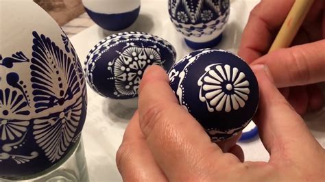 How To Paint Easter Eggs Pysanky With Acrylics Youtube
