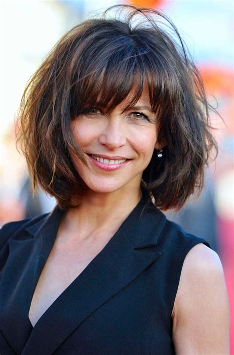 Sophie Marceau Thick Hair Styles Bob Hairstyles With Bangs Short