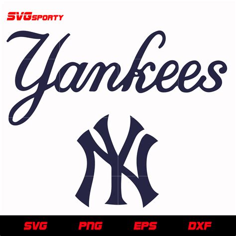 New York Yankees Text Logo Svg Mlb Svg Eps Dxf Png Digital File