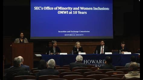 Secs Office Of Minority And Women Inclusion Omwi At 10 Years Youtube