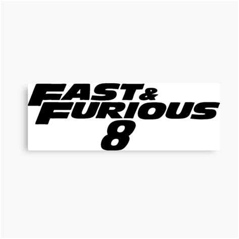 Fast And Furious 8 Black Canvas Print By Glennstevens Redbubble