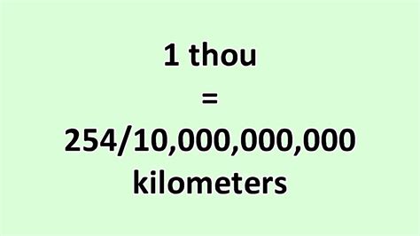 Convert Thou To Kilometer Excelnotes