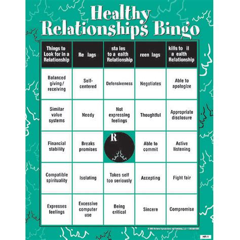 Healthy Relationshipflagsobstaclesadultsskillsbingo Game