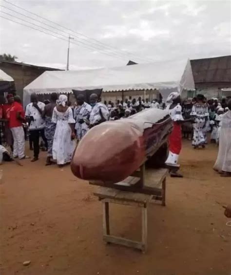 Mad Oo “slay Queen” Buried In A Dick Shaped Coffin Naijaloaded