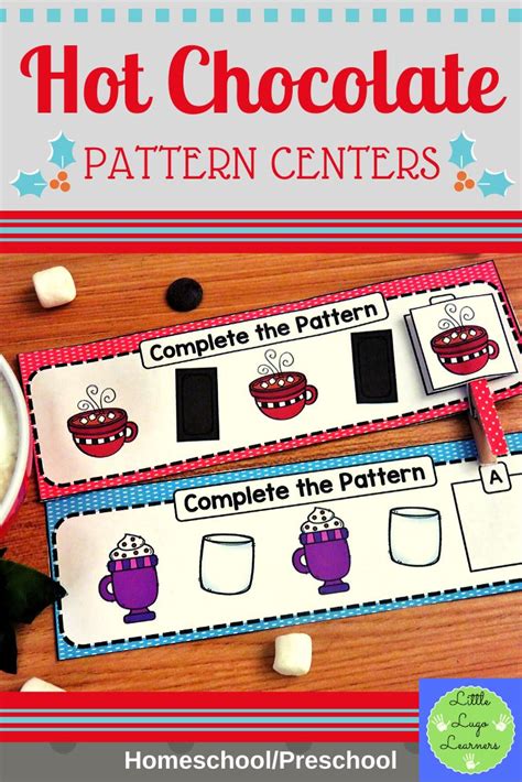 Hot Chocolate 5 Pattern Lessons Preschool Pattern Activities Hot