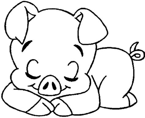 Cute Pig Coloring Pages Pdf Páginas Para Colorir