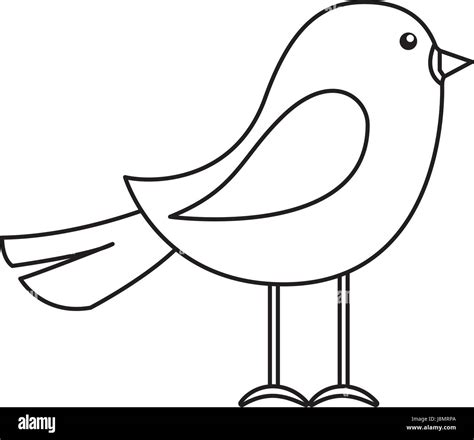 Cute Line Icon Bird Cartoon Stock Vector Image And Art Alamy