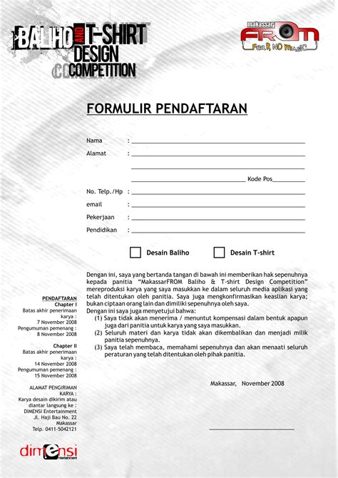 Contoh Formulir Pendaftaran Kerja IMAGESEE