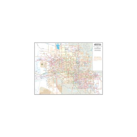 Metropolitan Phoenix Zip Code Arterial And Collector Streets Desk Map