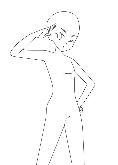 Female Drawing Base Standing Anime Pose Reference Img Abia