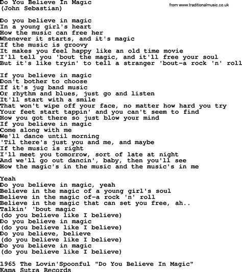 Do You Believe In Magic By The Byrds Lyrics With Pdf