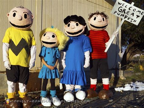 Charlie Brown Gang Costumes Welcome Great Pumpkin Coolest Homemade