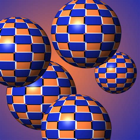 Floating Spheres Optical Illusion