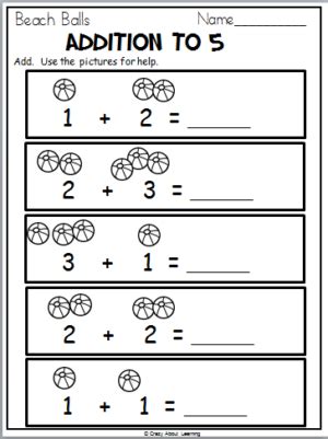 Ready For Kindergarten Math Workbook - Summer Math Worksheets - Made By